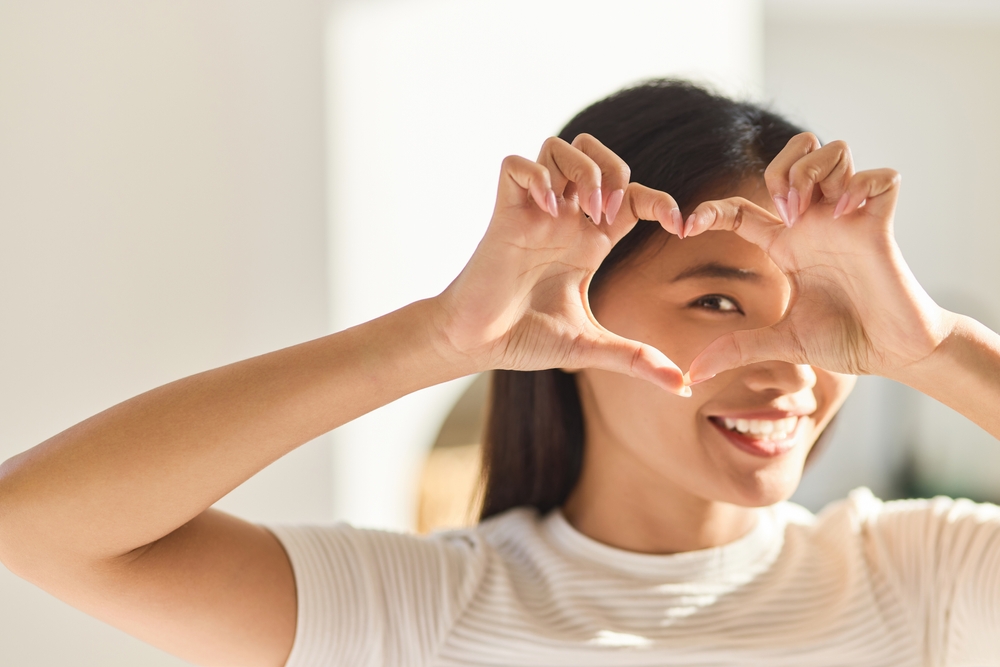 woman embraces holistic care